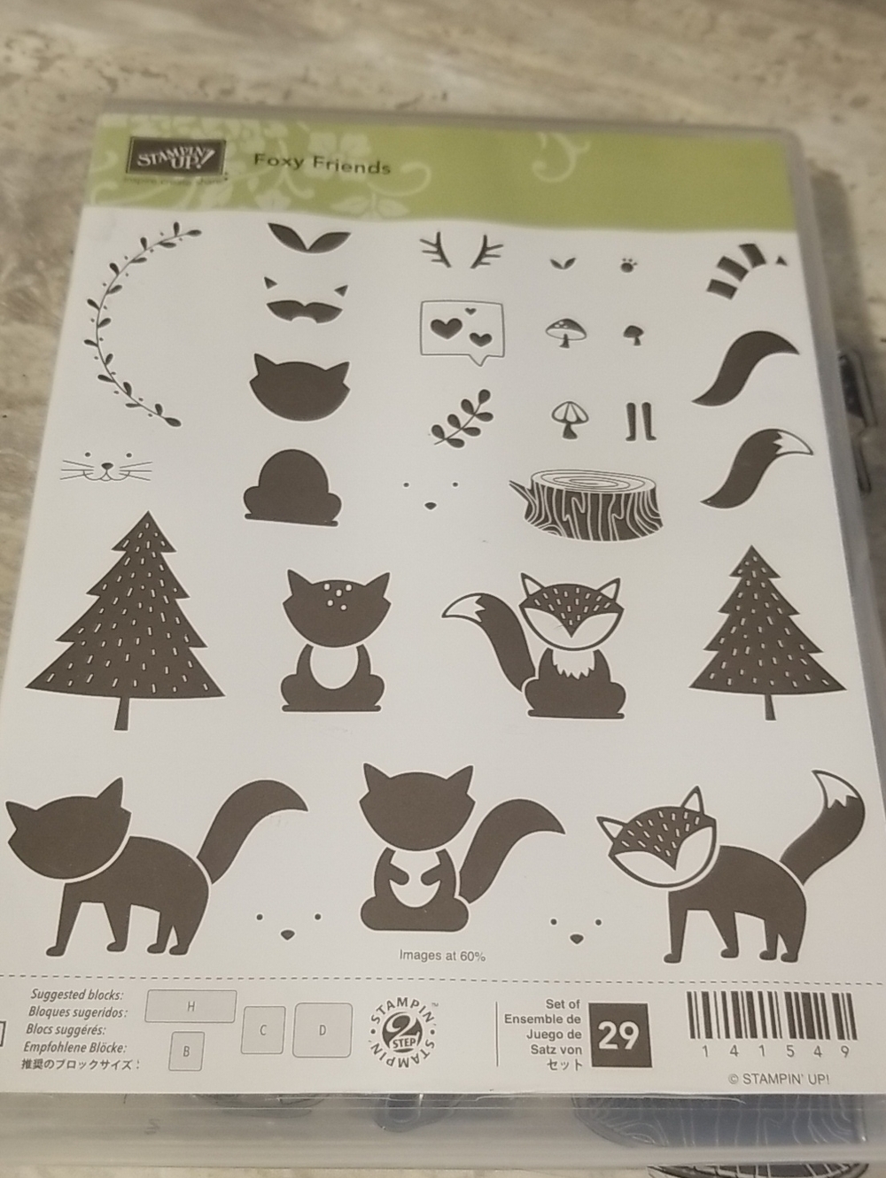 Stampin' Up! Foxy Friends Clear Stamp Set - New